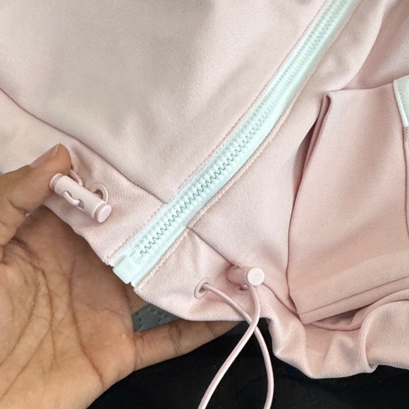 NWT ADIDAS Ultimate 365 Twistknit Track jacket White/Green/Pink & pants set L - Picture 9 of 16